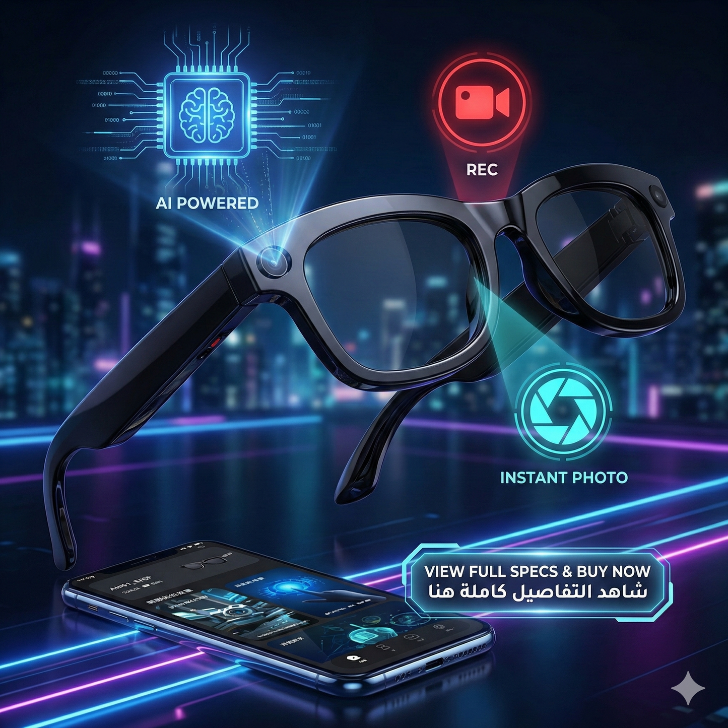 Smart Glasses with Camera