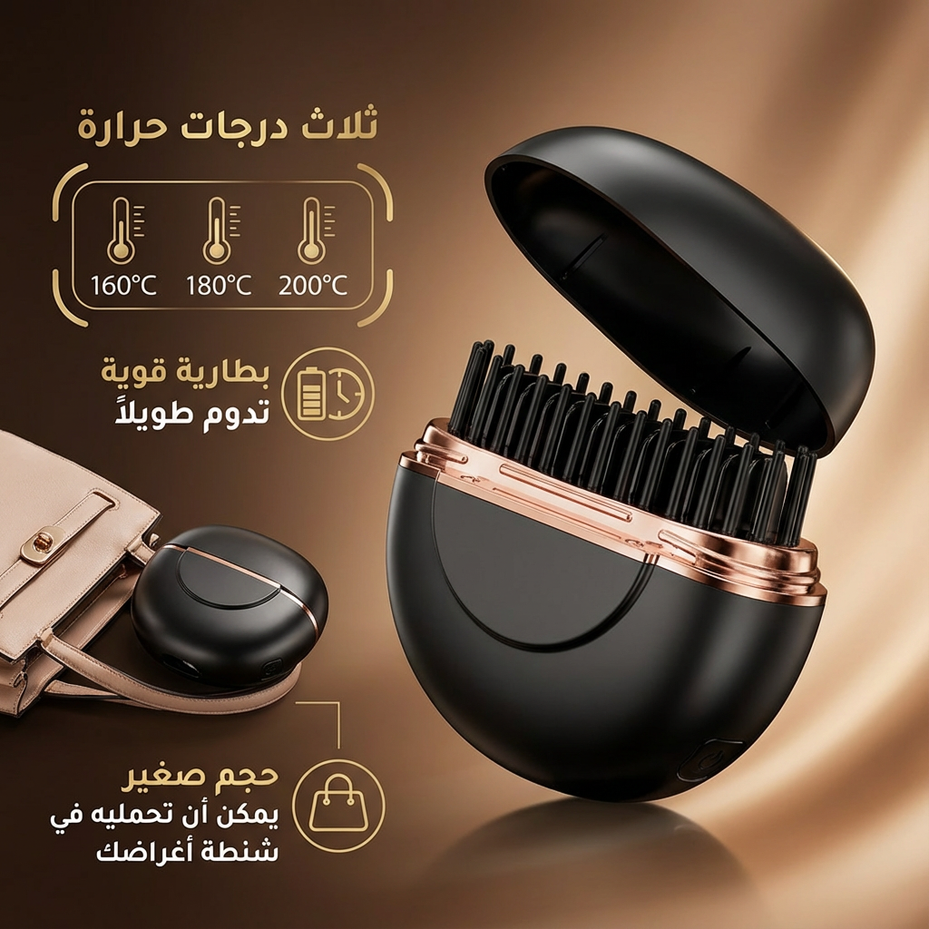 Mini Wireless Hair Straightener